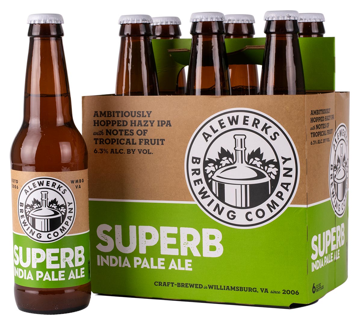 Superb six pack and bottle