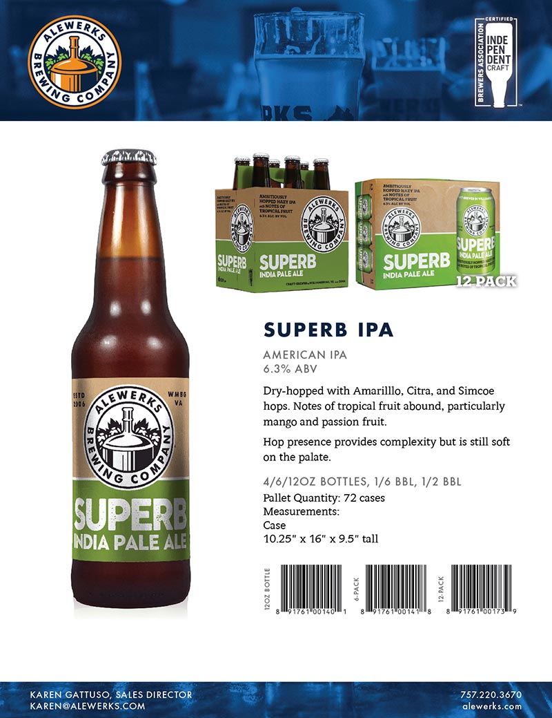 Superb IPA sell sheet