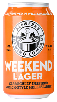 weekend lager oz can