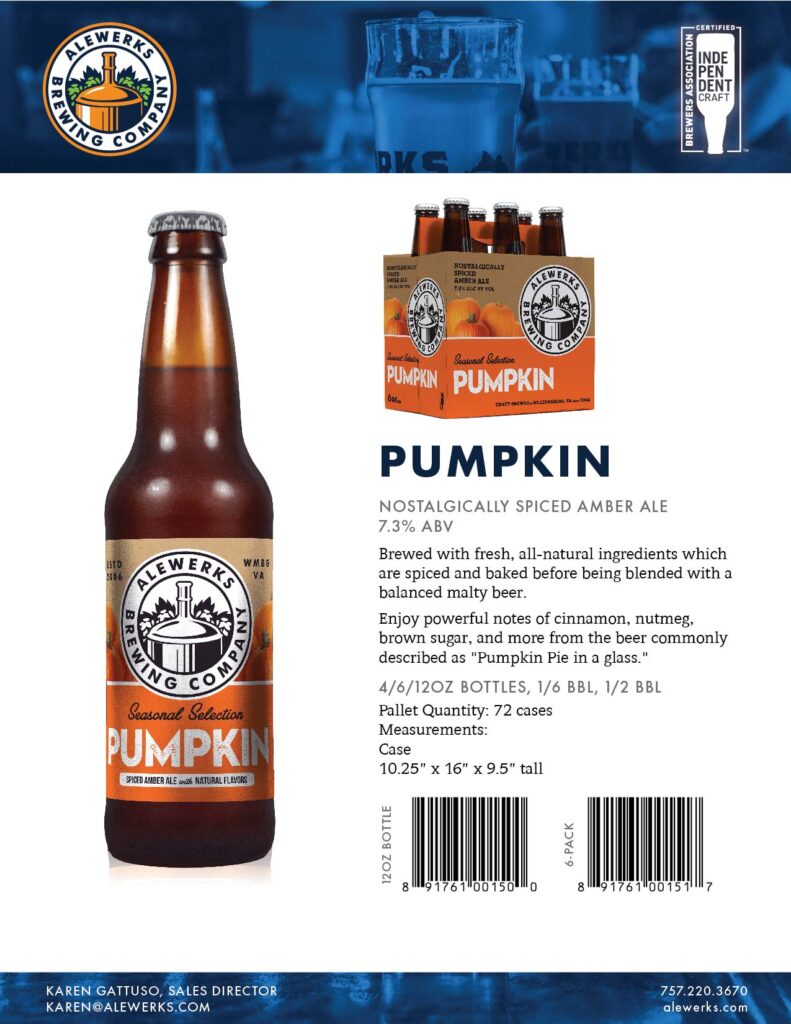 Pumpkin sell sheet